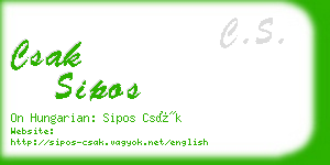 csak sipos business card